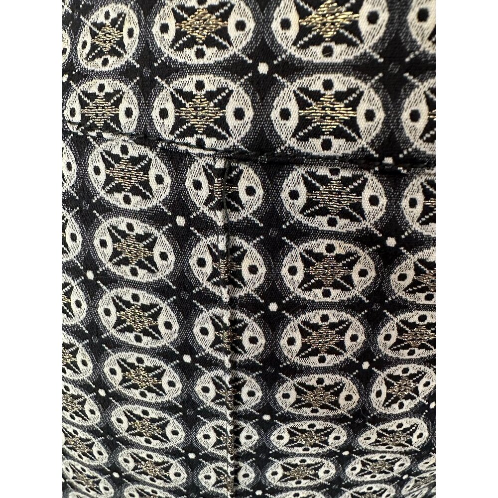 St. John Emma Gold/Black Metallic Jacquard Pants - Holiday Perfection! NWOT - Picture 8 of 11